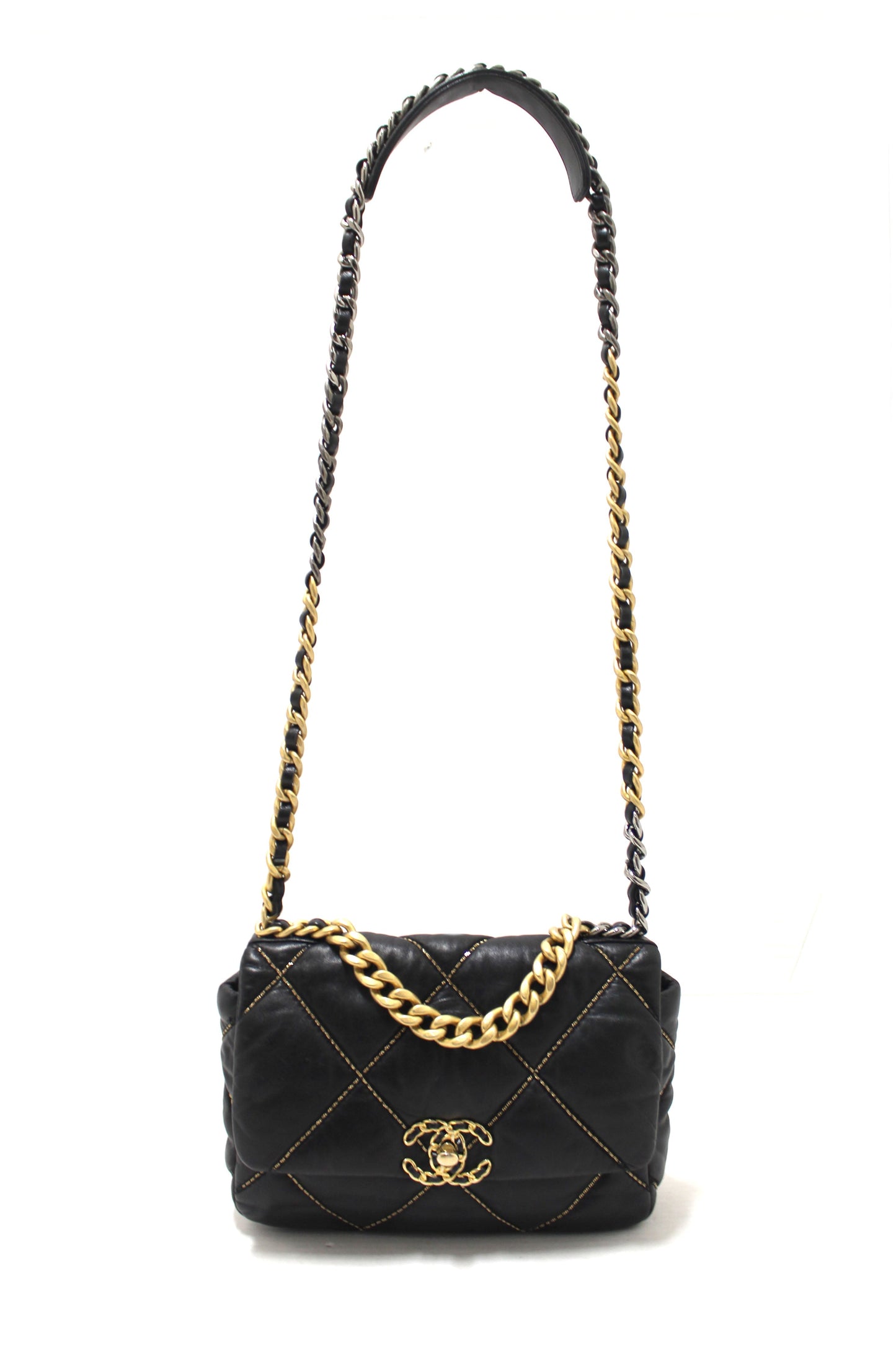 Limited Edition Chanel  Medium Black Quilted Lambskin Leather Shoulder Crossbody Bag