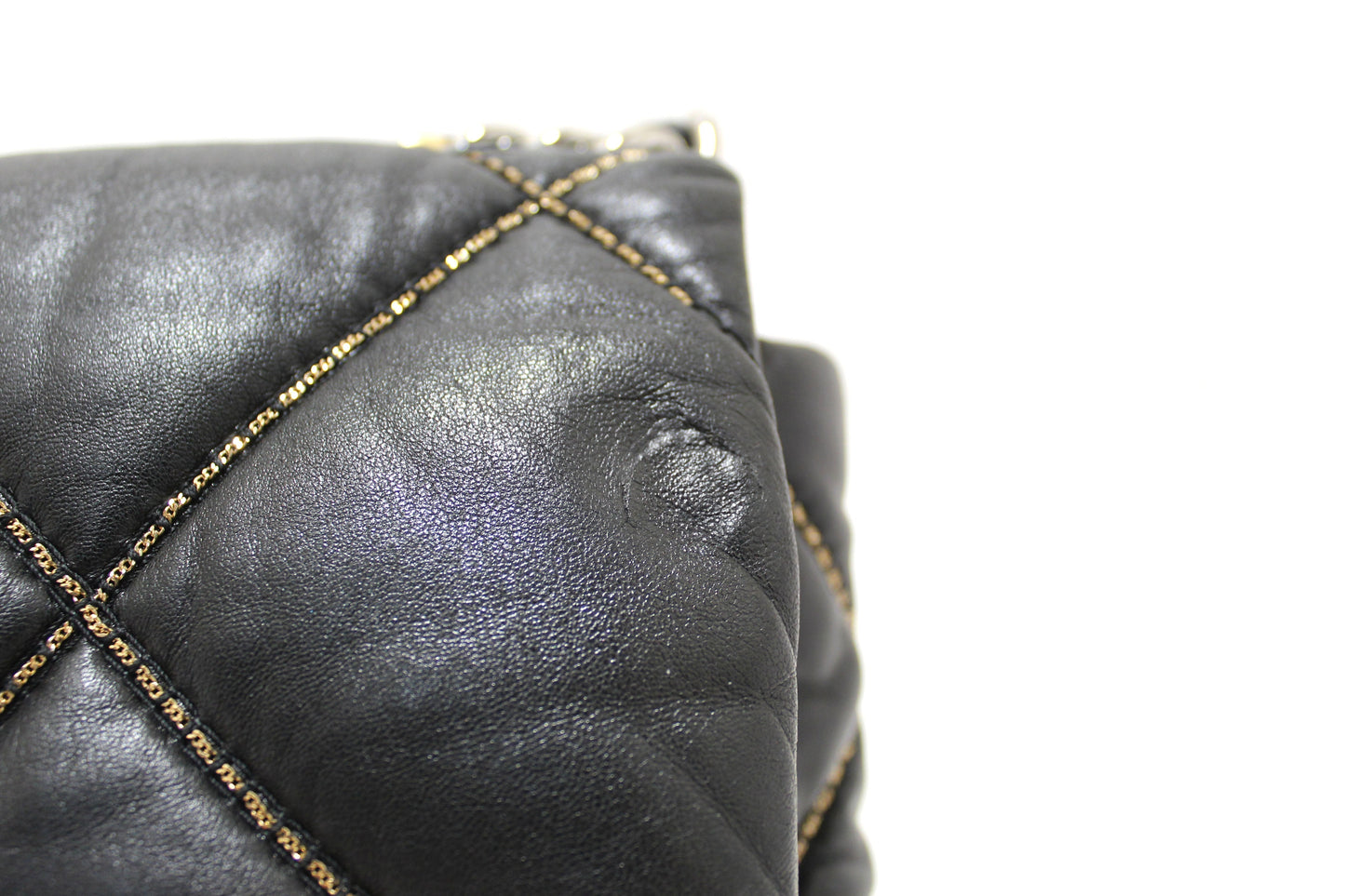Limited Edition Chanel  Medium Black Quilted Lambskin Leather Shoulder Crossbody Bag