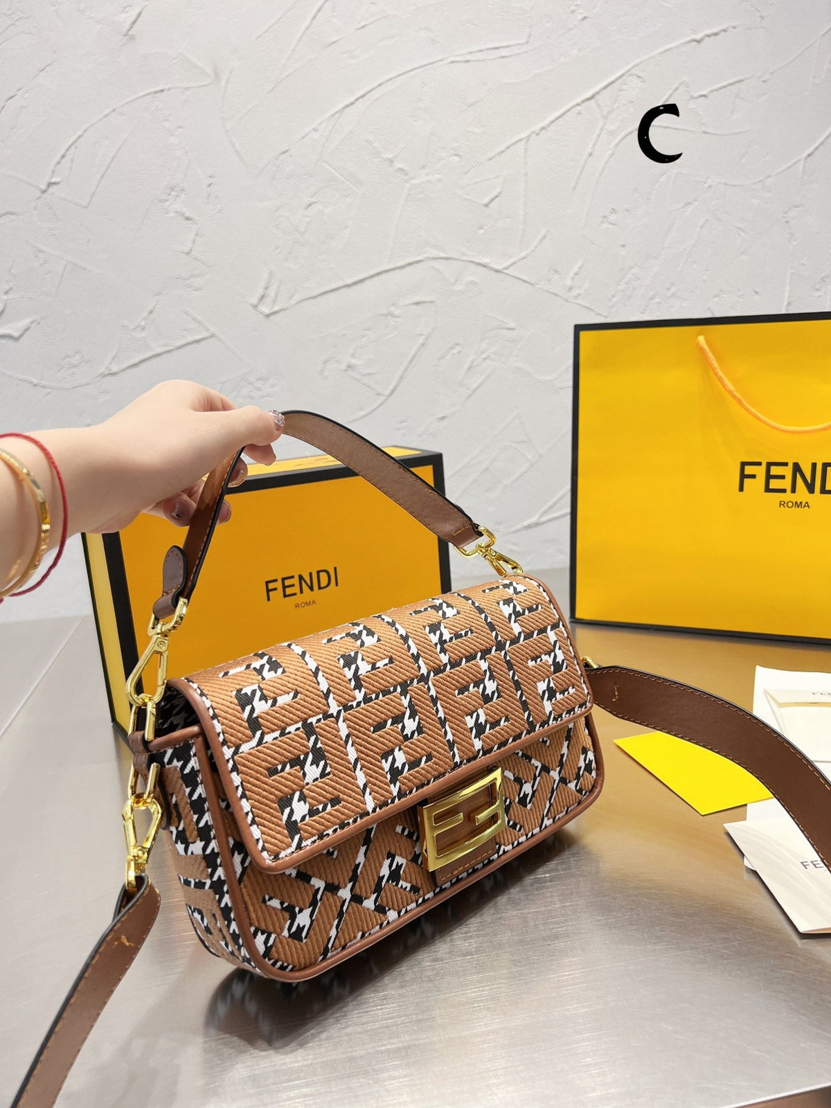 FF141 Fabric Baguette Bag / 10.2x5.5x1.56inch