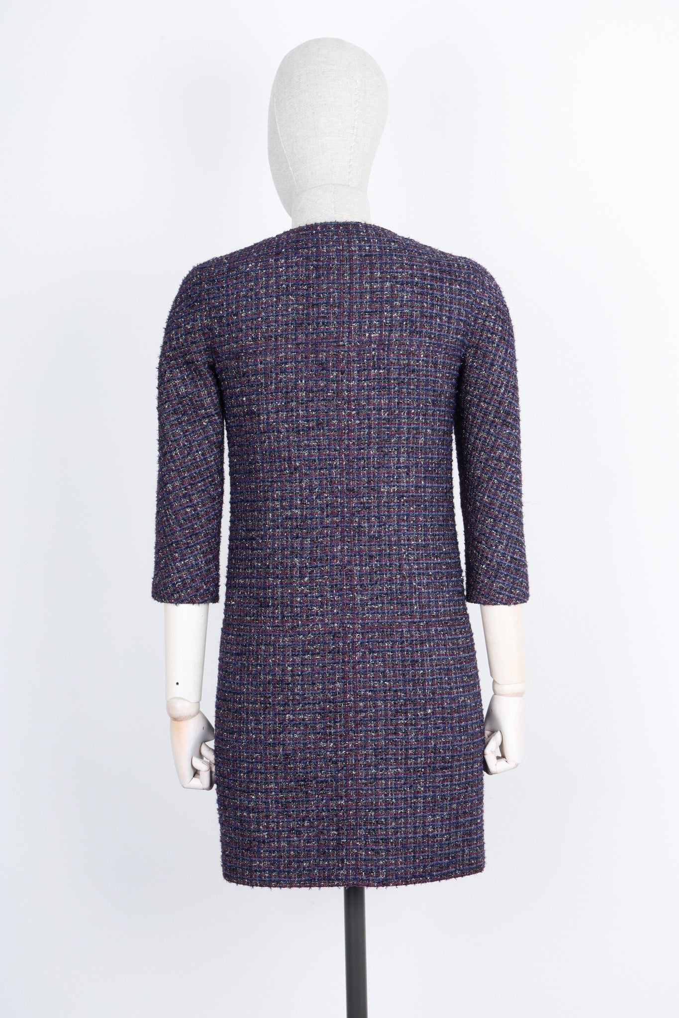 CHANEL 2014 Tweed Coat Purple