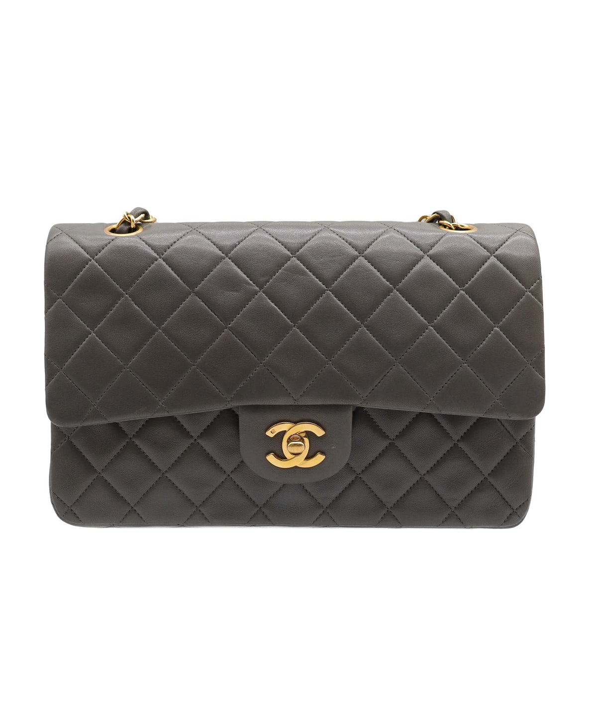 Chanel Medium Double Gray Lambskin C24123788 ASC5855