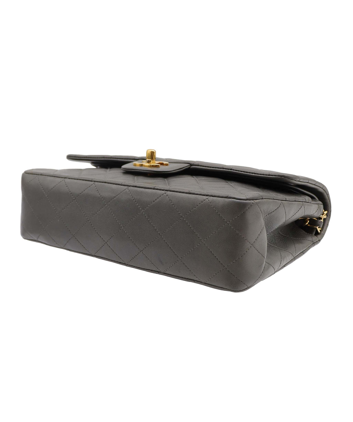 Chanel Medium Double Gray Lambskin C24123788 ASC5855