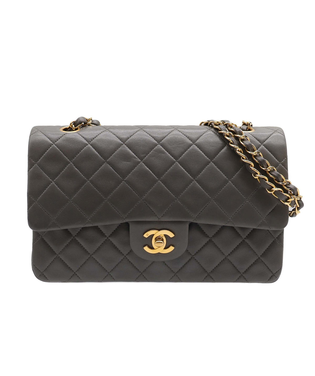 Chanel Medium Double Gray Lambskin C24123788 ASC5855