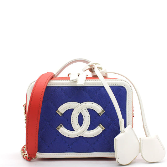 Chanel Caviar Quilted Small CC Filigree Vanity Case