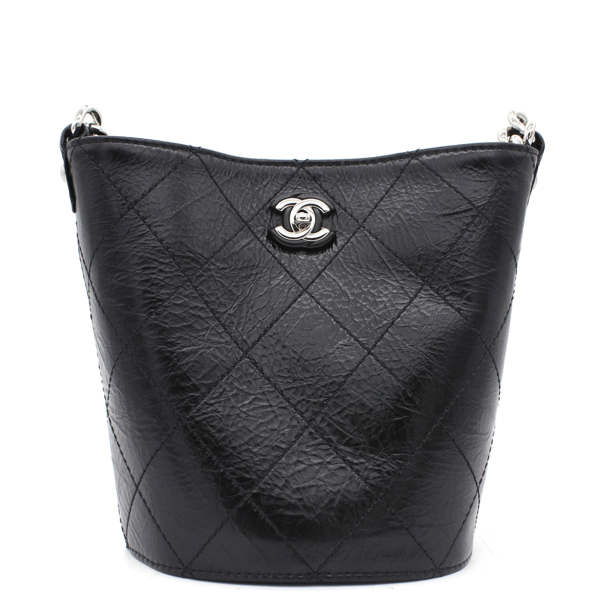 Chanel Leather Small Calfskin Bucket Bag