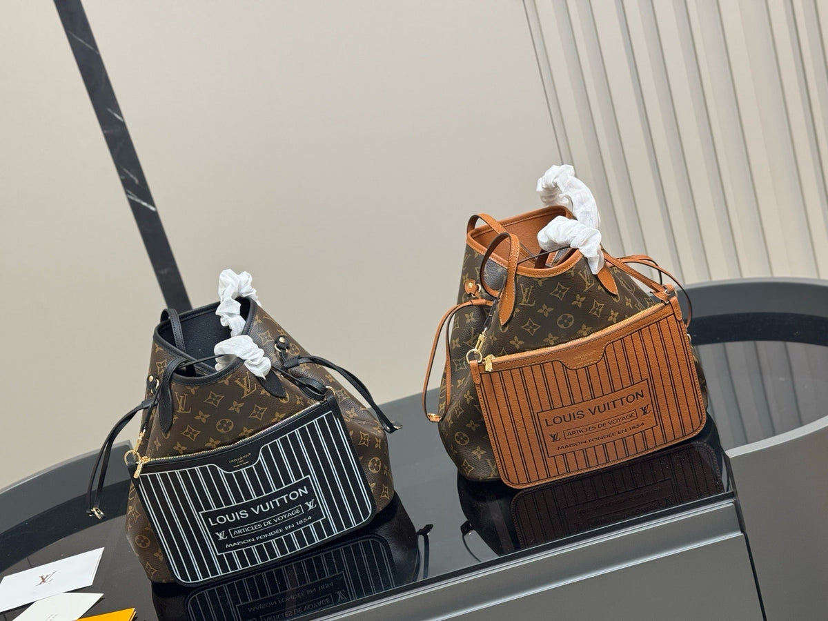 LB1215 Neverfull Inside Out MM / 12.2 x 11 x 5.5 inches