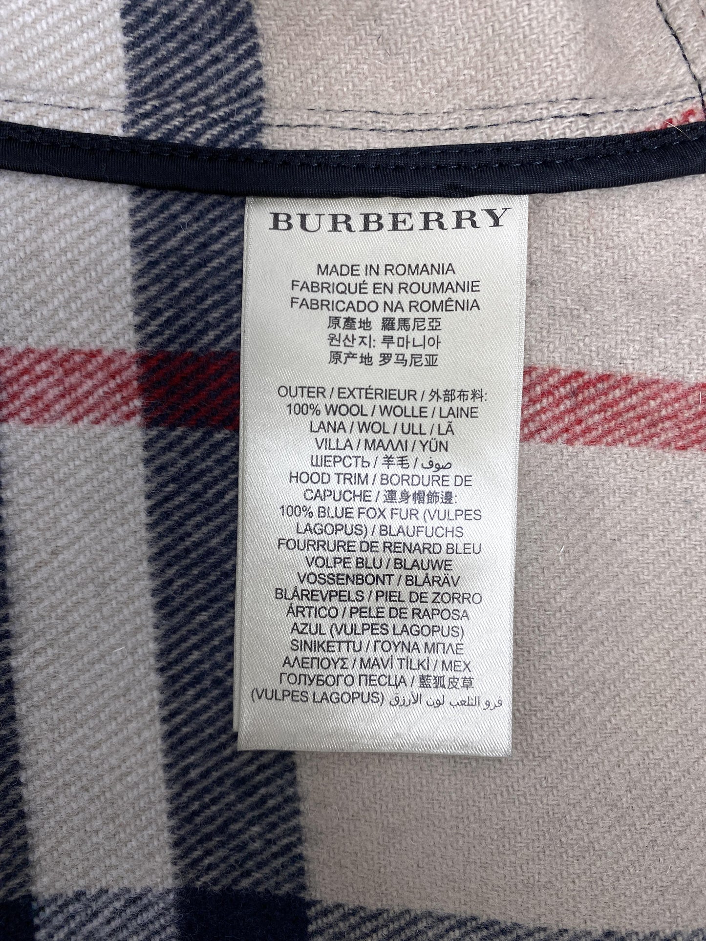 Burberry "BlackWELL" Hooded Duffle Coat With Detachable Trim - Size UK 8 / US 6 / GER 36