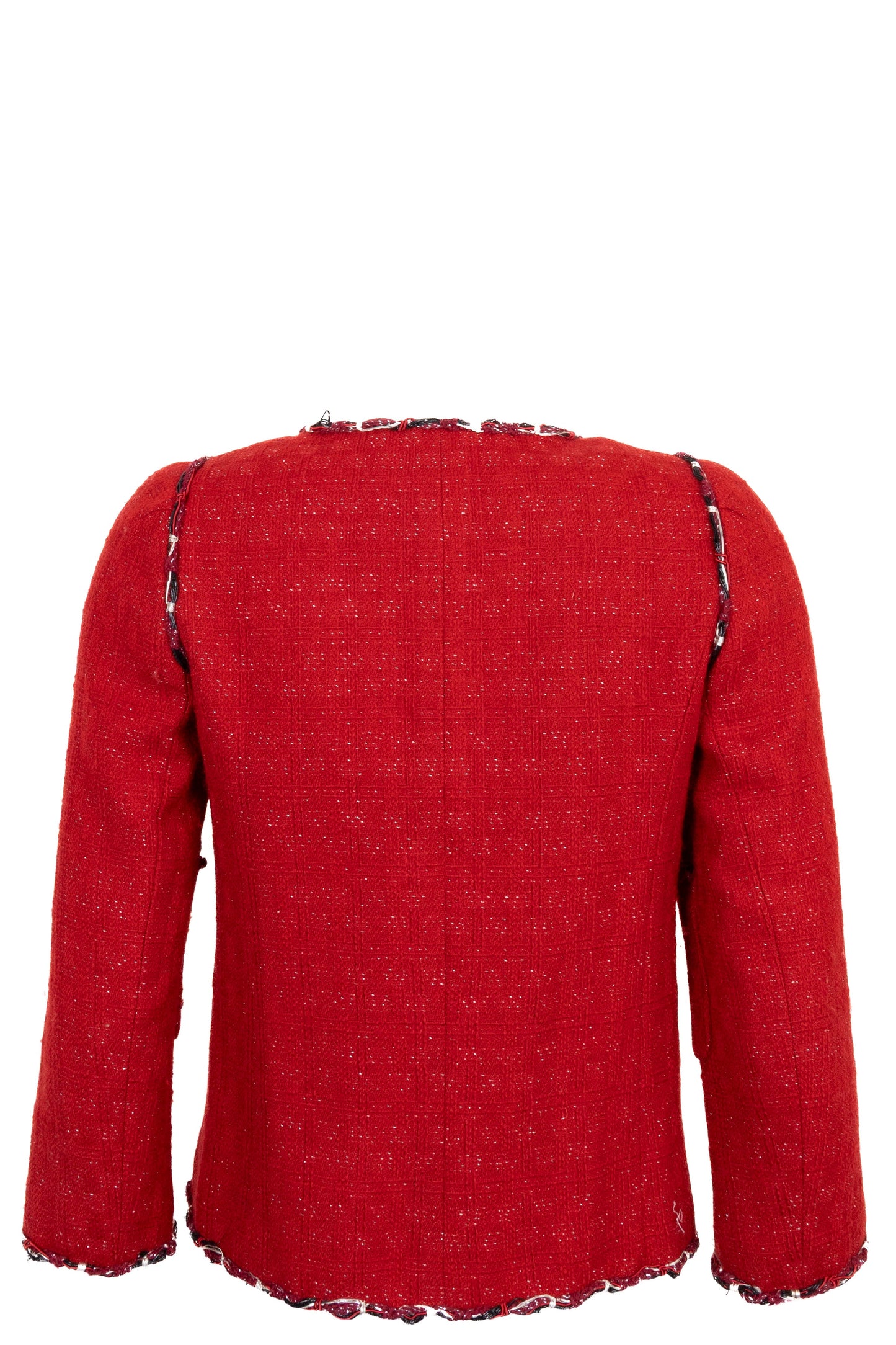 CHANEL 2010 Tweed Jacket Red