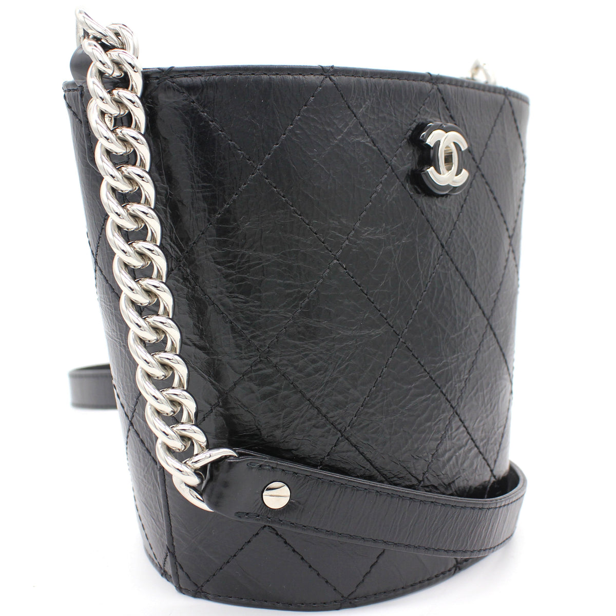 Chanel Leather Small Calfskin Bucket Bag