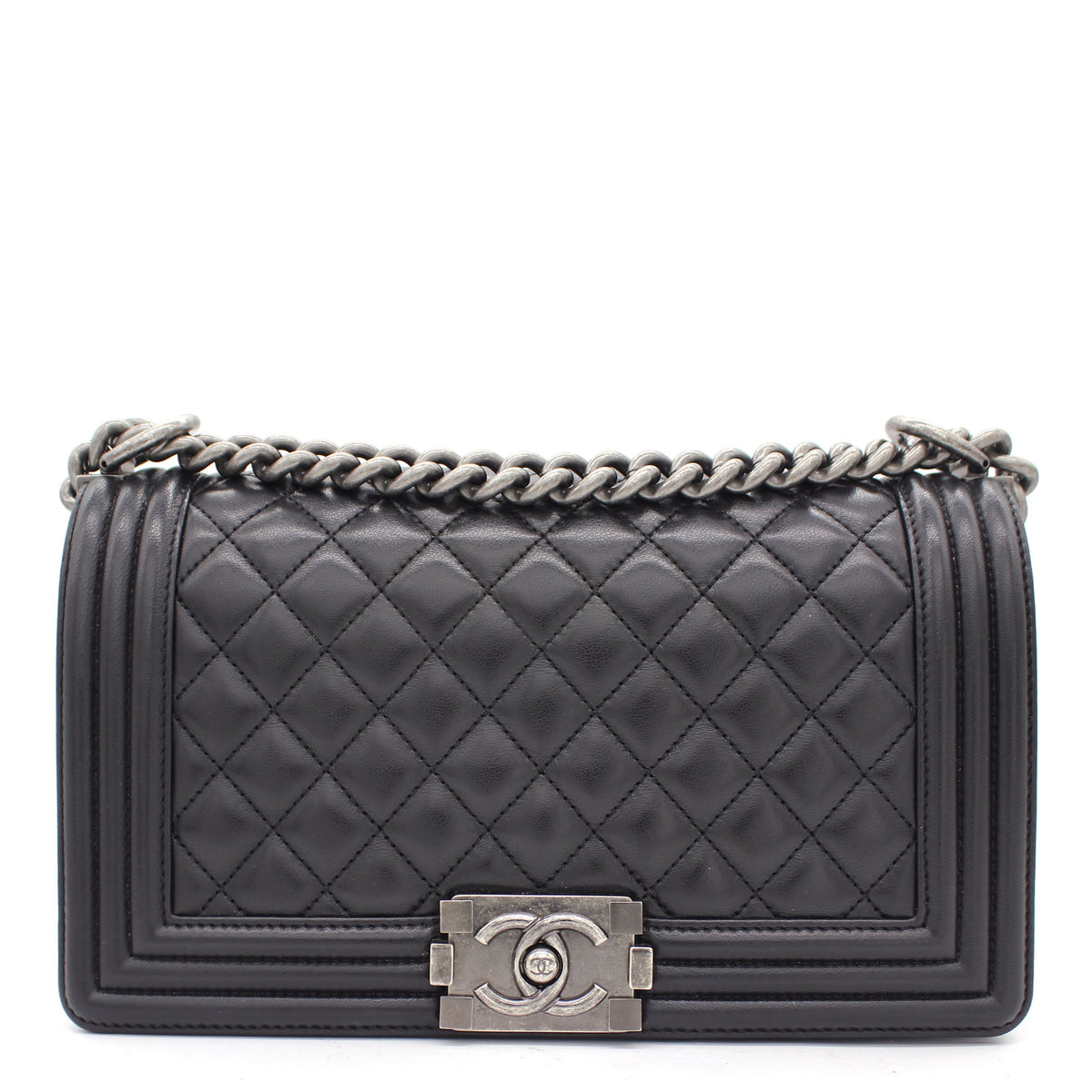 Chanel Quilted Medium Boy Bag Lambskin