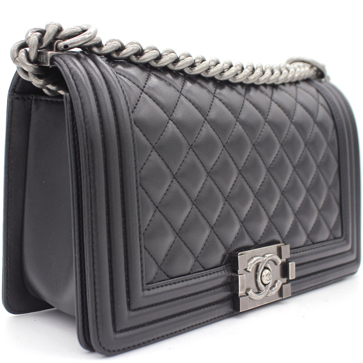 Chanel Quilted Medium Boy Bag Lambskin