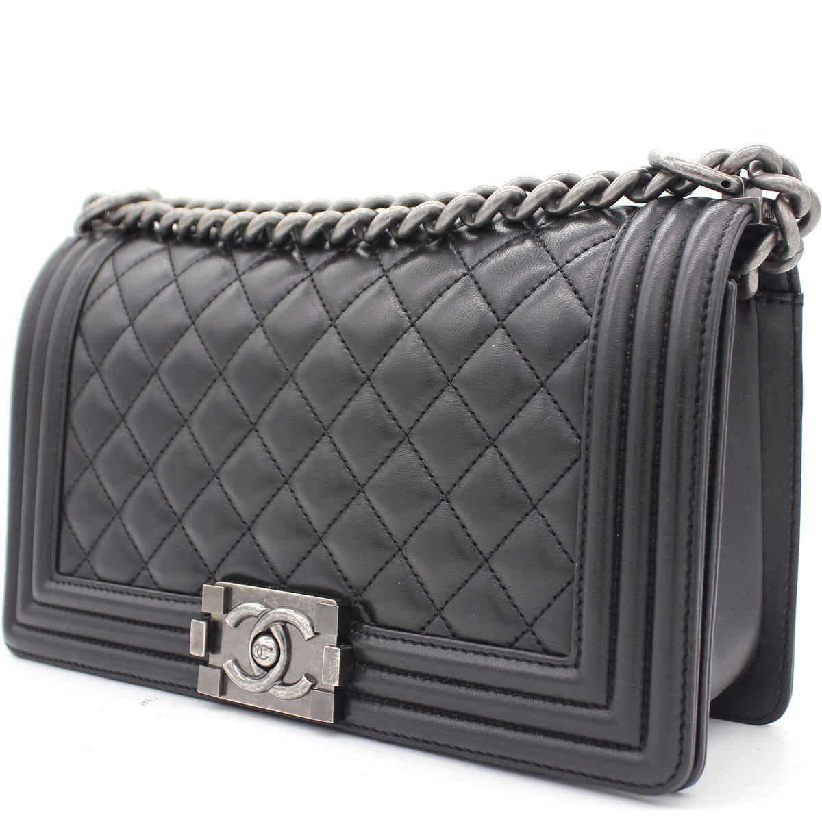 Chanel Quilted Medium Boy Bag Lambskin