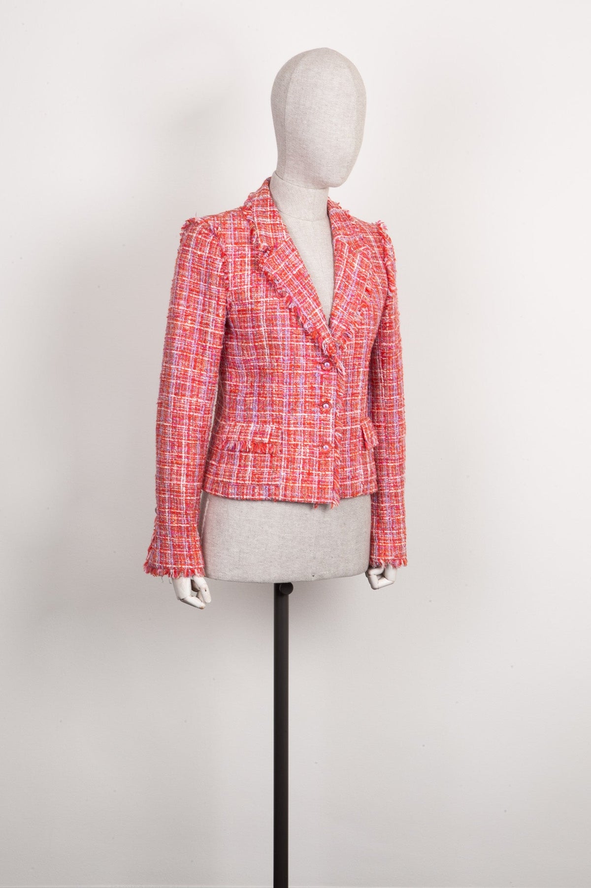 CHANEL Tweed Jacket Red