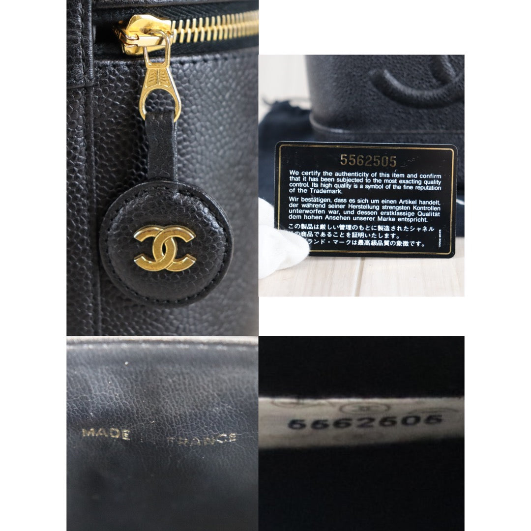 Rank A ｜ CHANEL Caviar Skin Vanity Handbag ｜091901