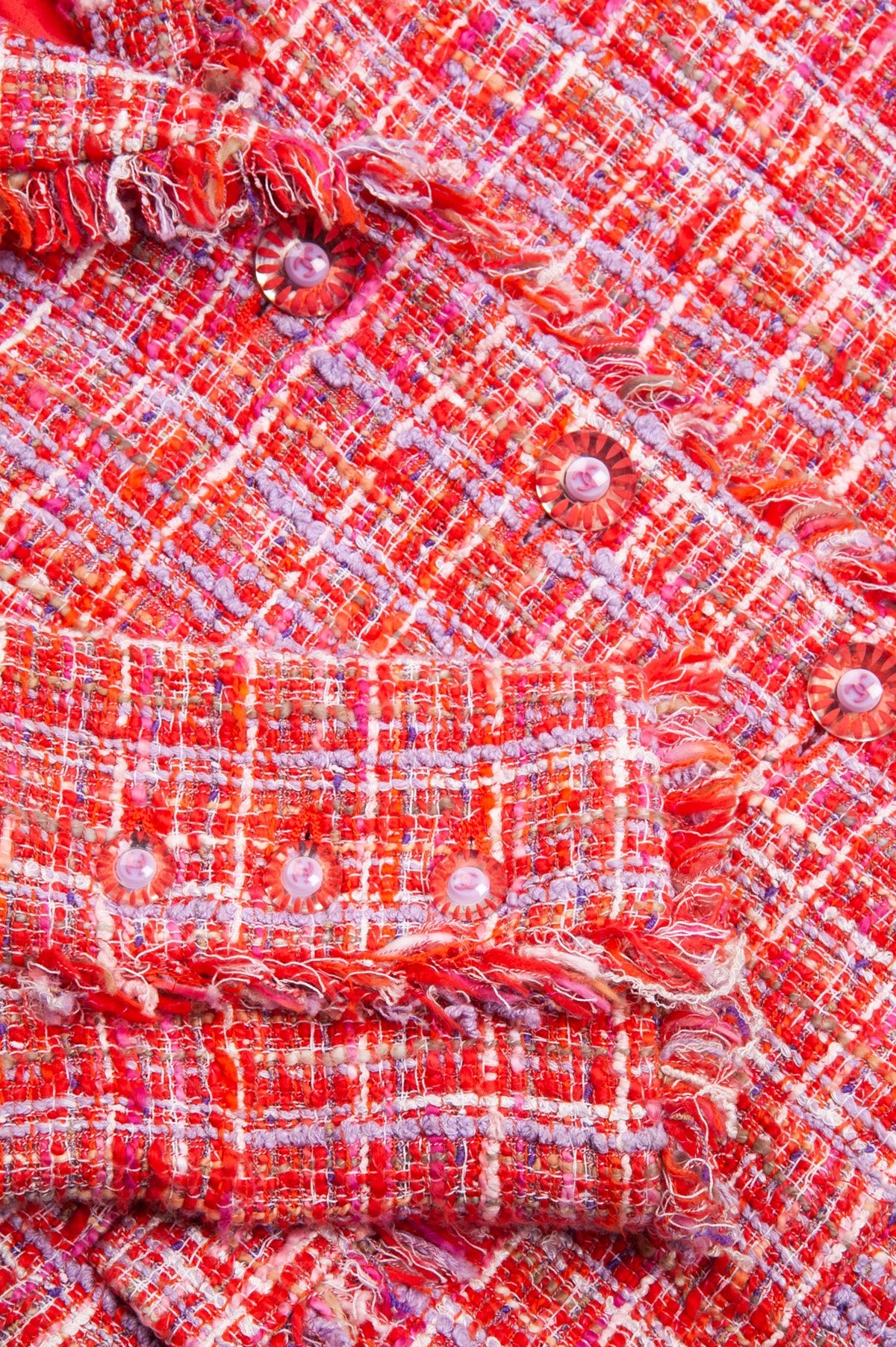 CHANEL Tweed Jacket Red
