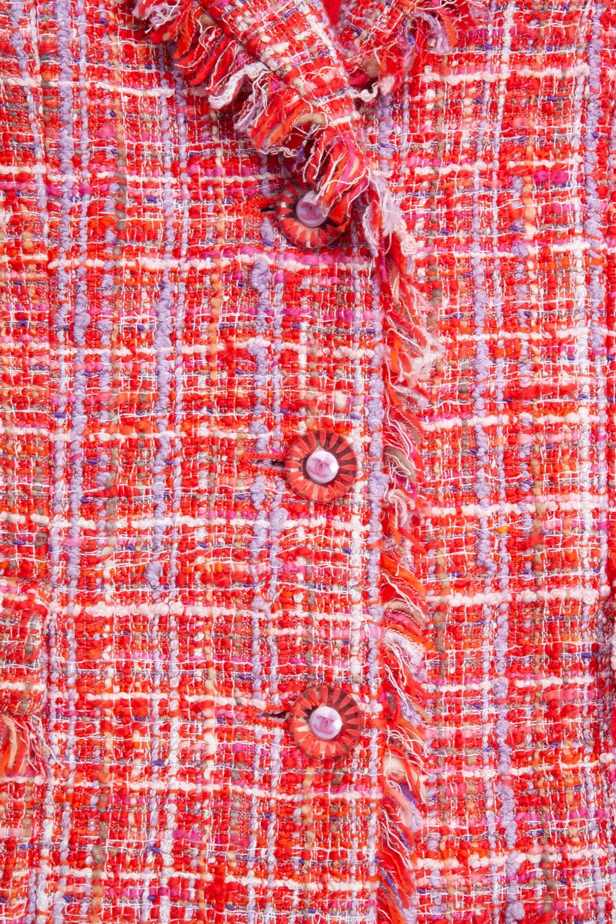 CHANEL Tweed Jacket Red
