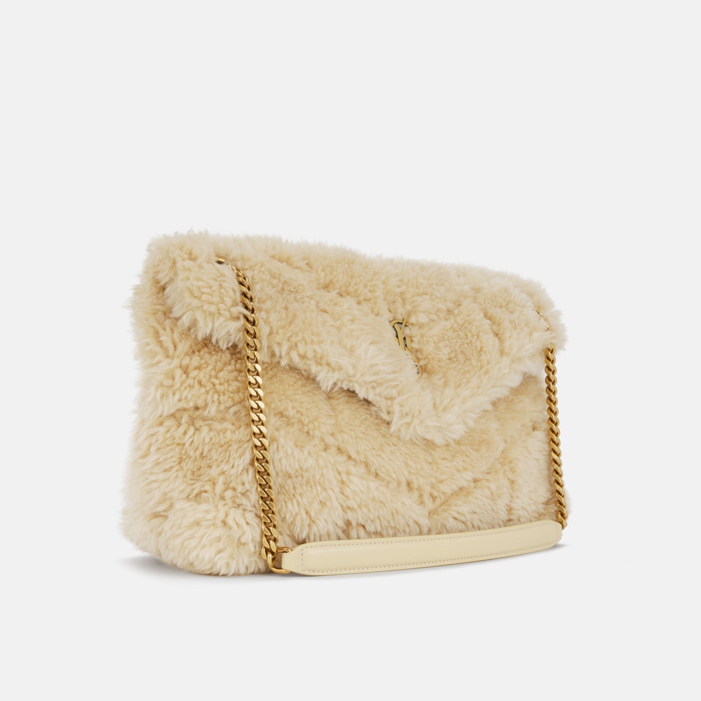 Saint Laurent Medium Lou Puffer - Shearling
