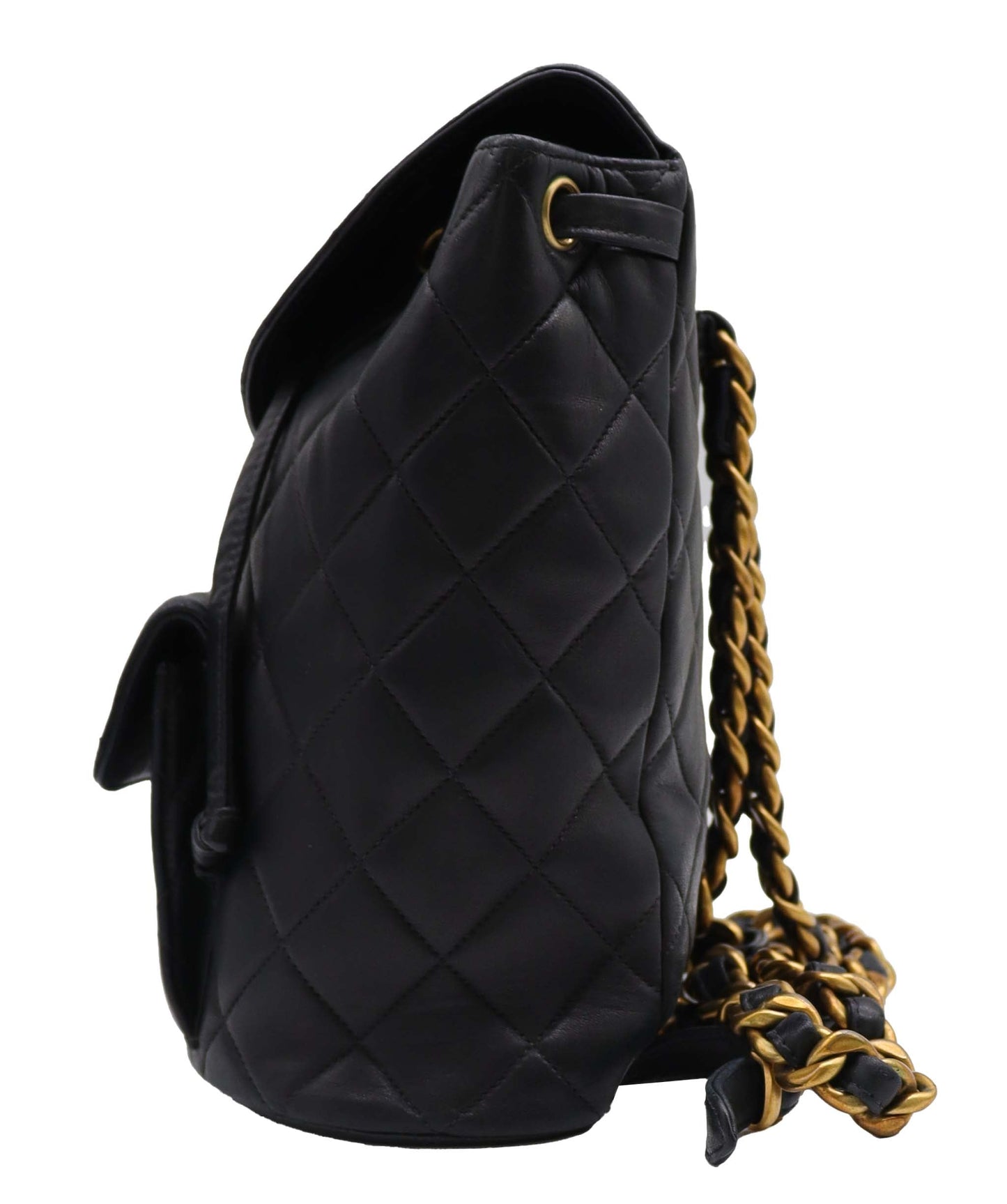Chanel Vintage Duma Backpack Black Lambskin GHW SKC1996