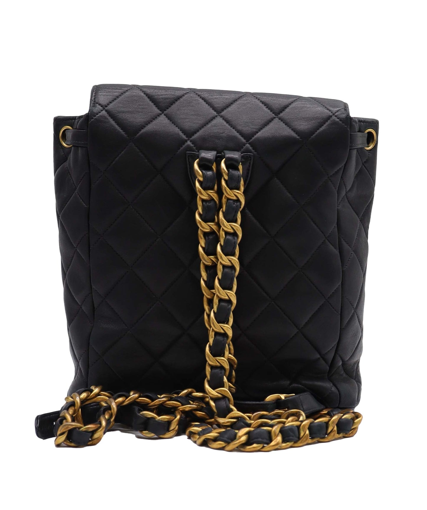 Chanel Vintage Duma Backpack Black Lambskin GHW SKC1996