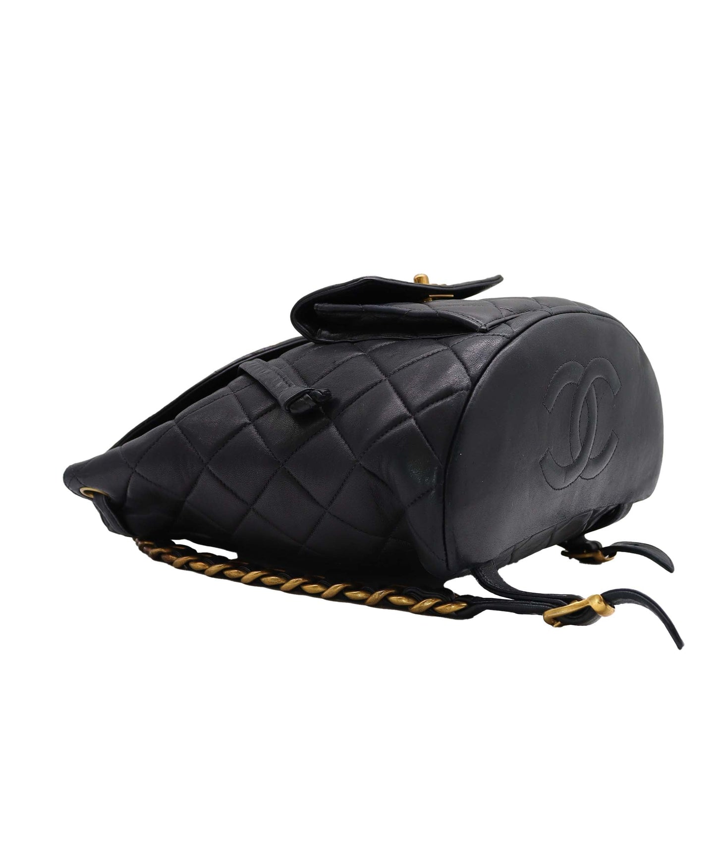 Chanel Vintage Duma Backpack Black Lambskin GHW SKC1996