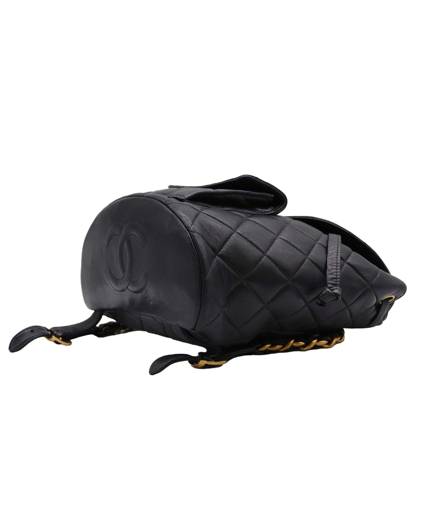 Chanel Vintage Duma Backpack Black Lambskin GHW SKC1996