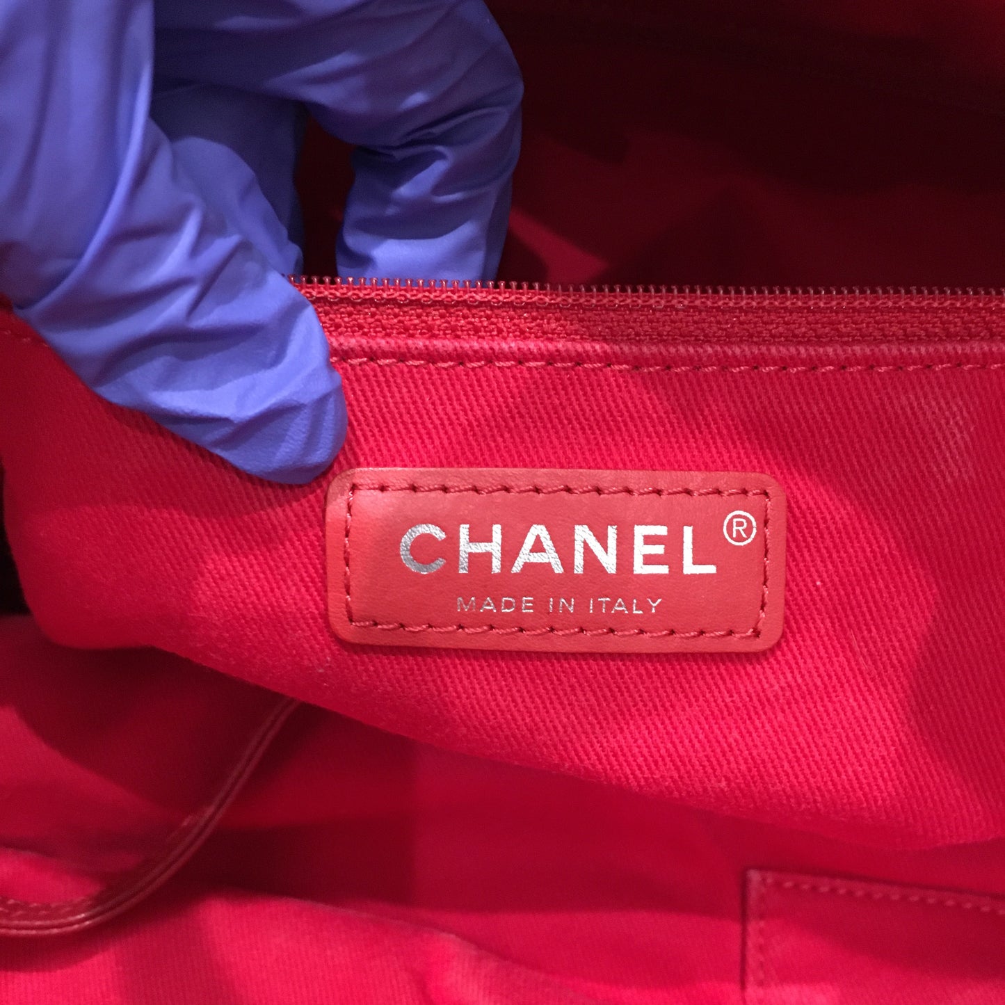 Chanel Red Canvas 2-Ways Tote Sku# 70435