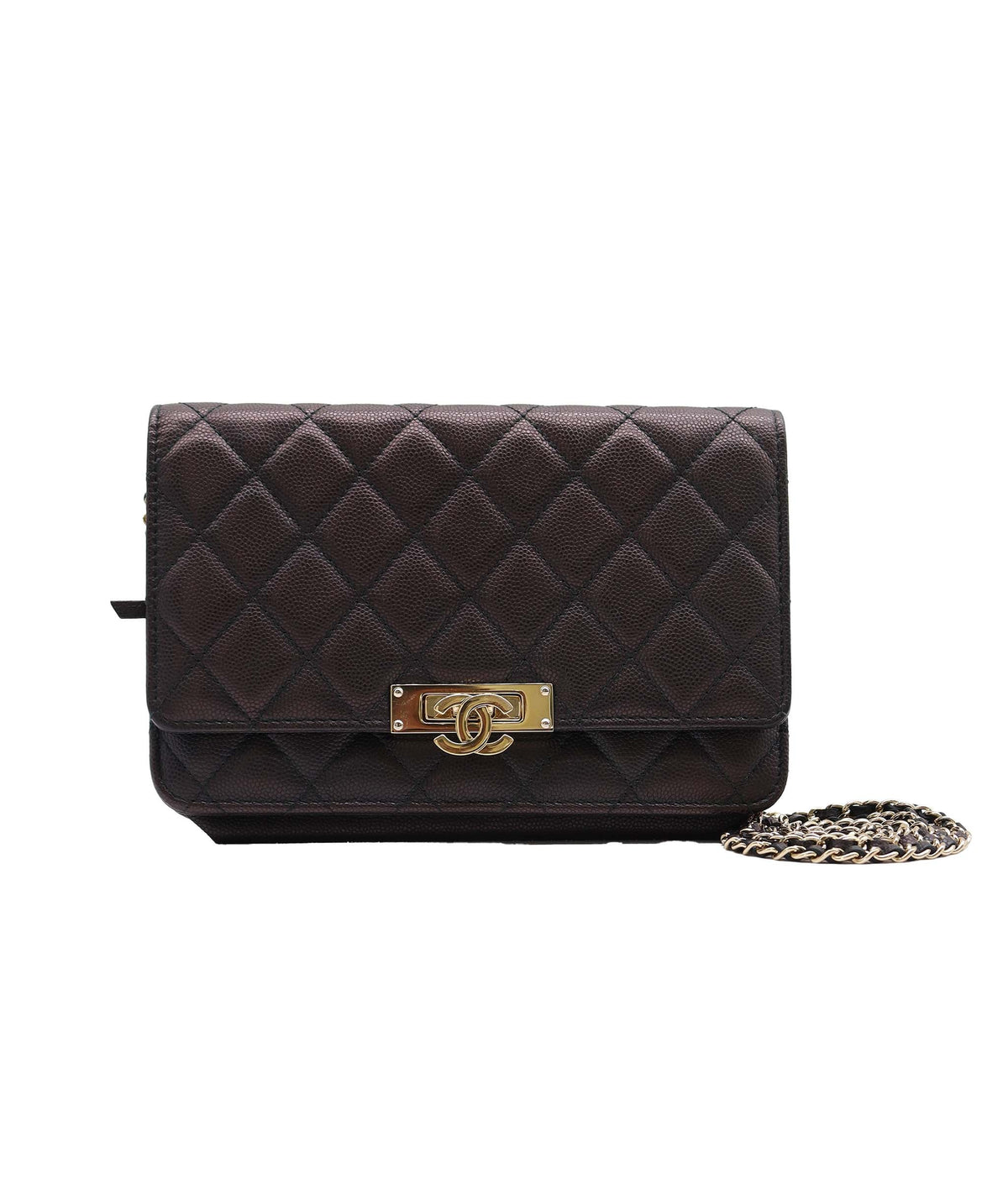 Chanel WOC Flip Lock Black Caviar GHW #24 SKC1997