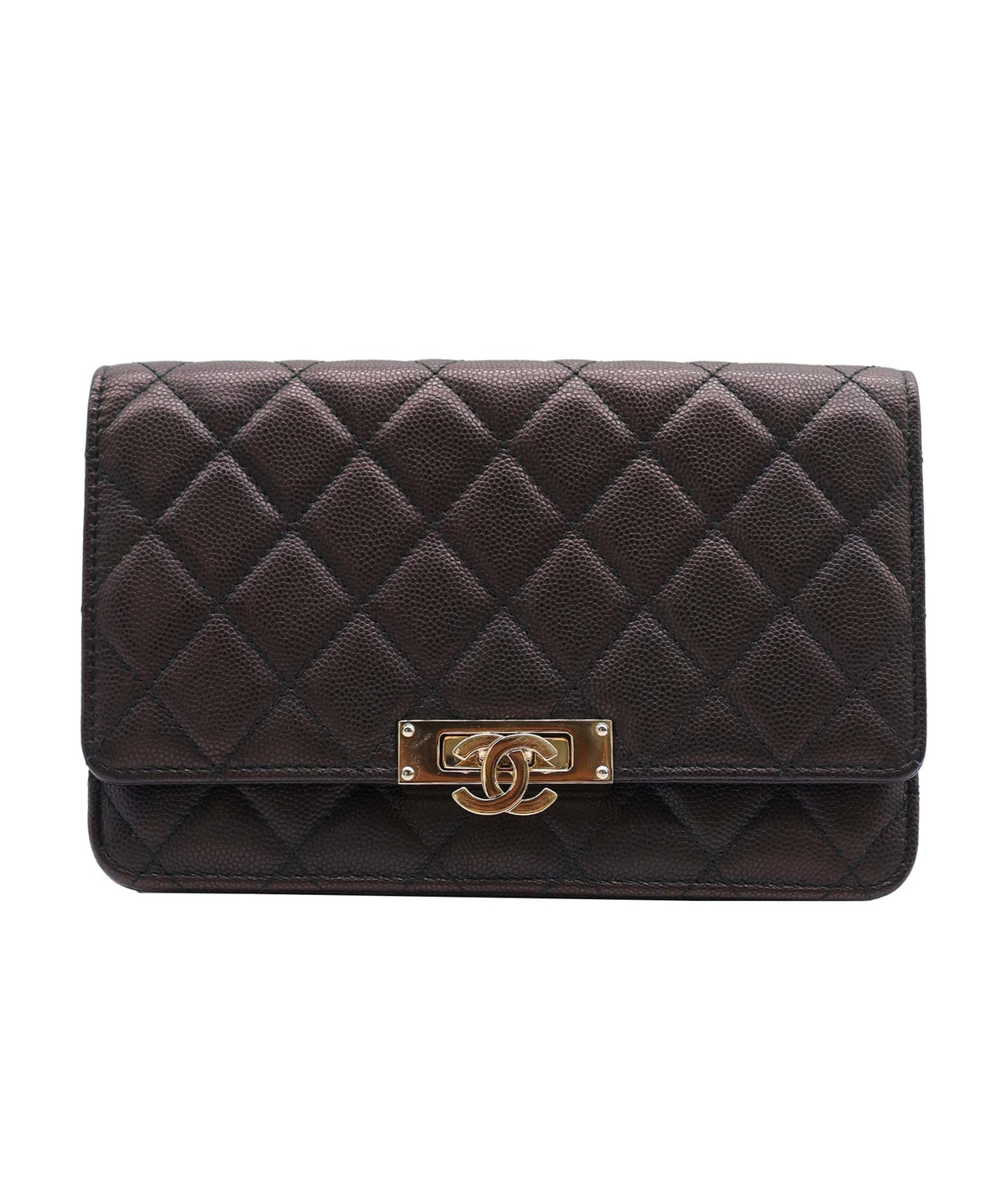 Chanel WOC Flip Lock Black Caviar GHW #24 SKC1997