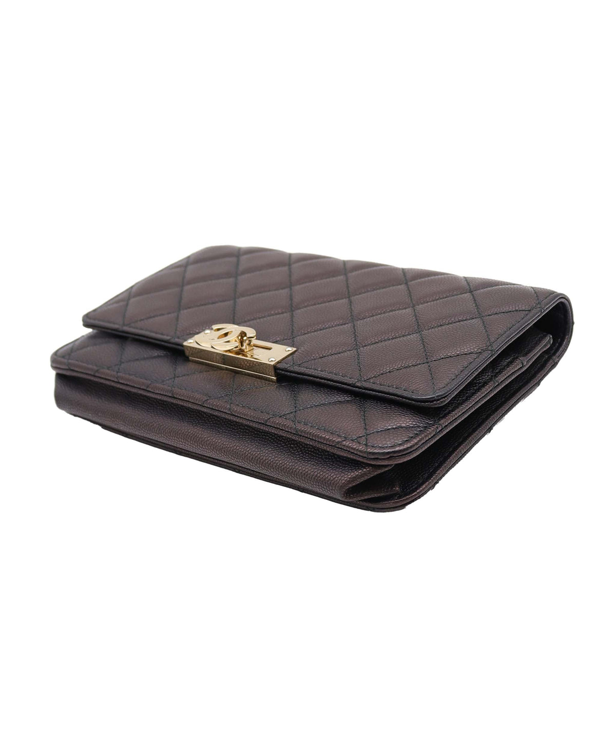 Chanel WOC Flip Lock Black Caviar GHW #24 SKC1997