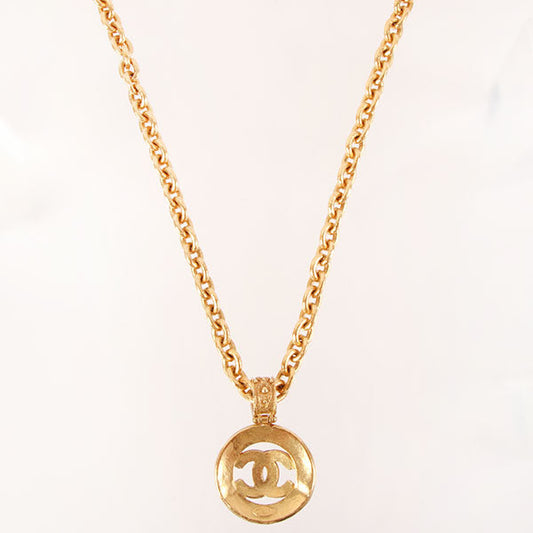 Chanel 1994 Made Round Cc Mark Necklace