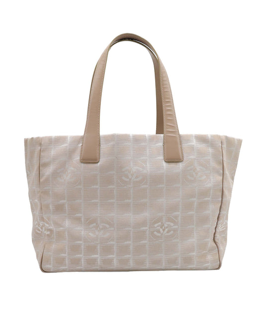 Chanel Travel Line Tote Bag Beige - AJC0891