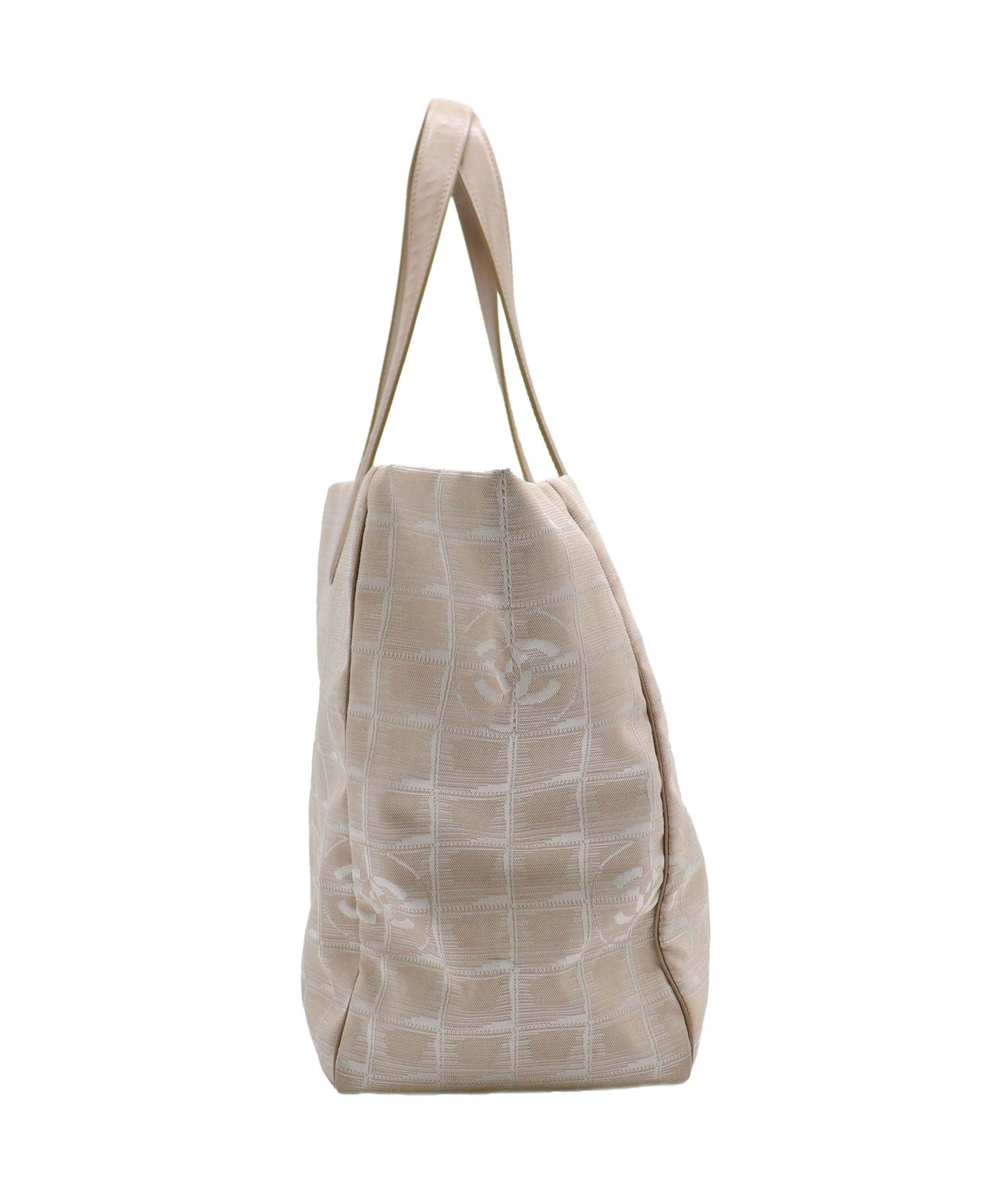 Chanel Travel Line Tote Bag Beige - AJC0891