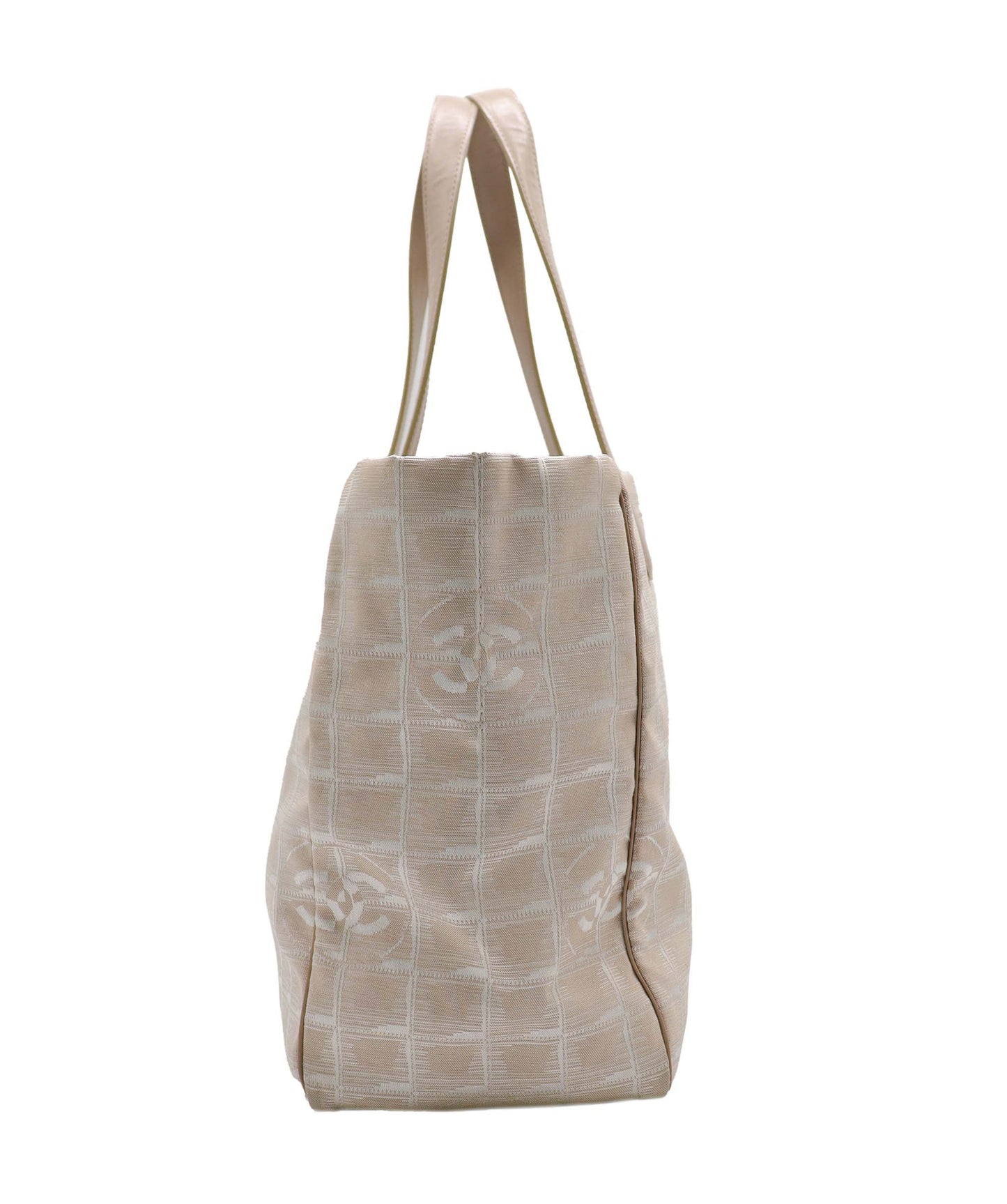 Chanel Travel Line Tote Bag Beige - AJC0891