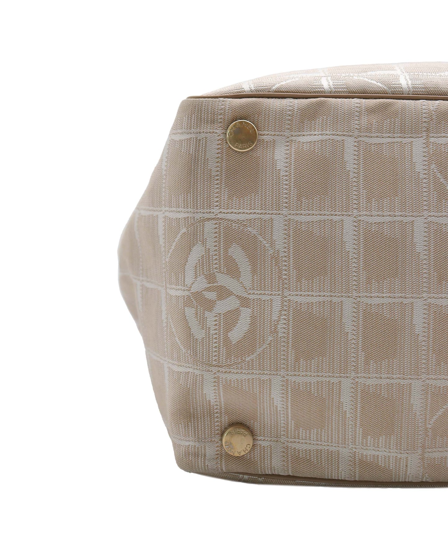 Chanel Travel Line Tote Bag Beige - AJC0891