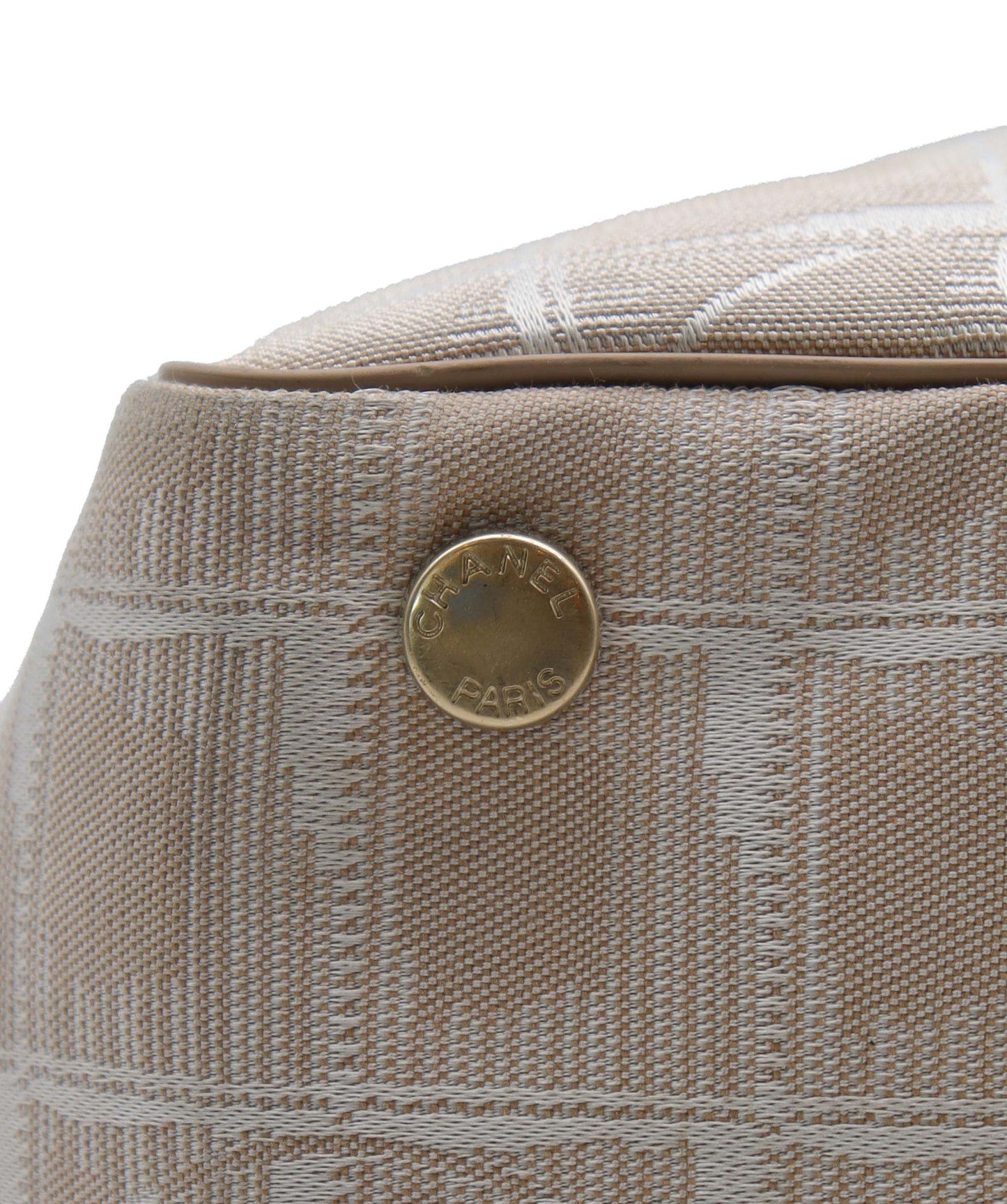Chanel Travel Line Tote Bag Beige - AJC0891
