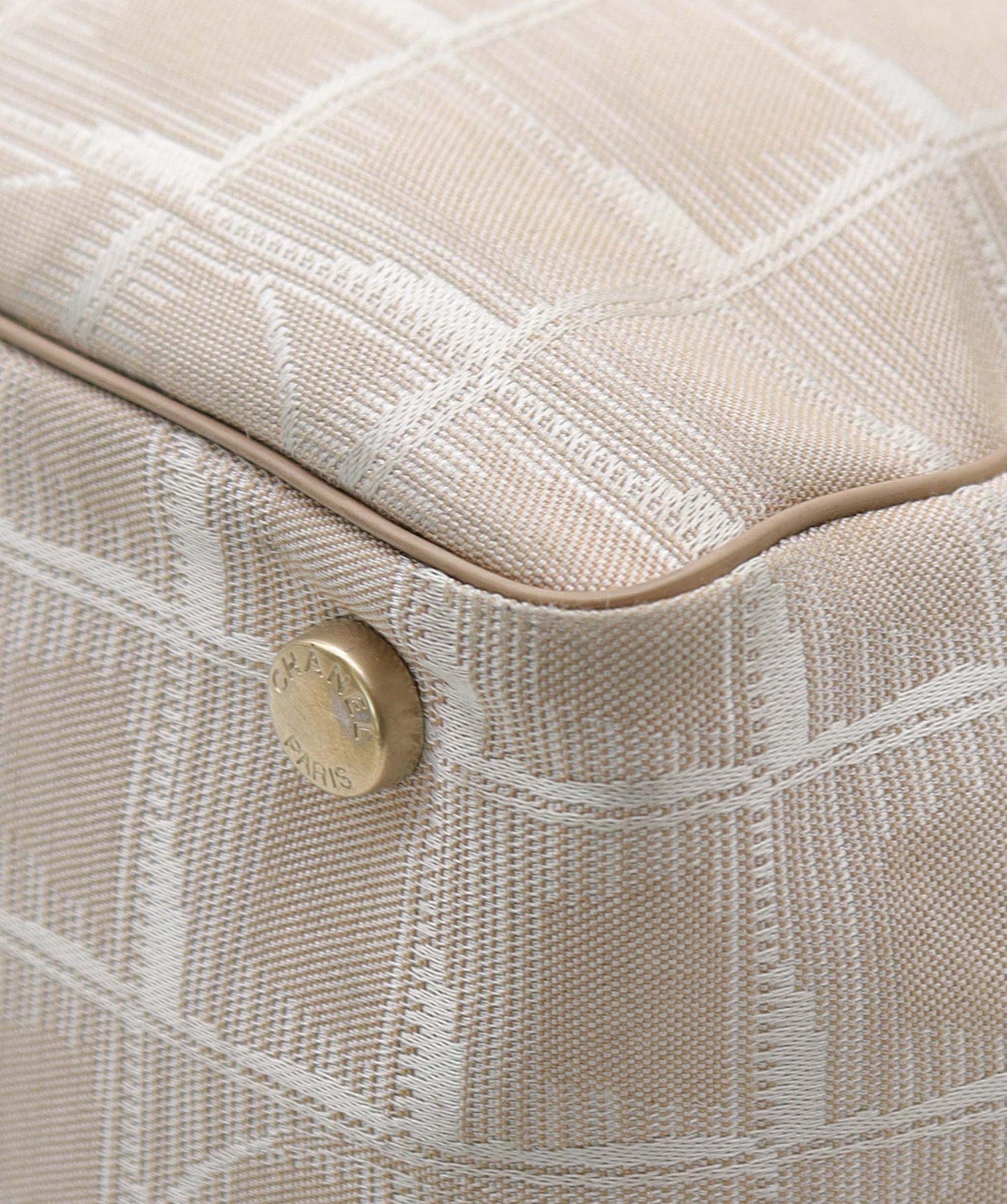 Chanel Travel Line Tote Bag Beige - AJC0891