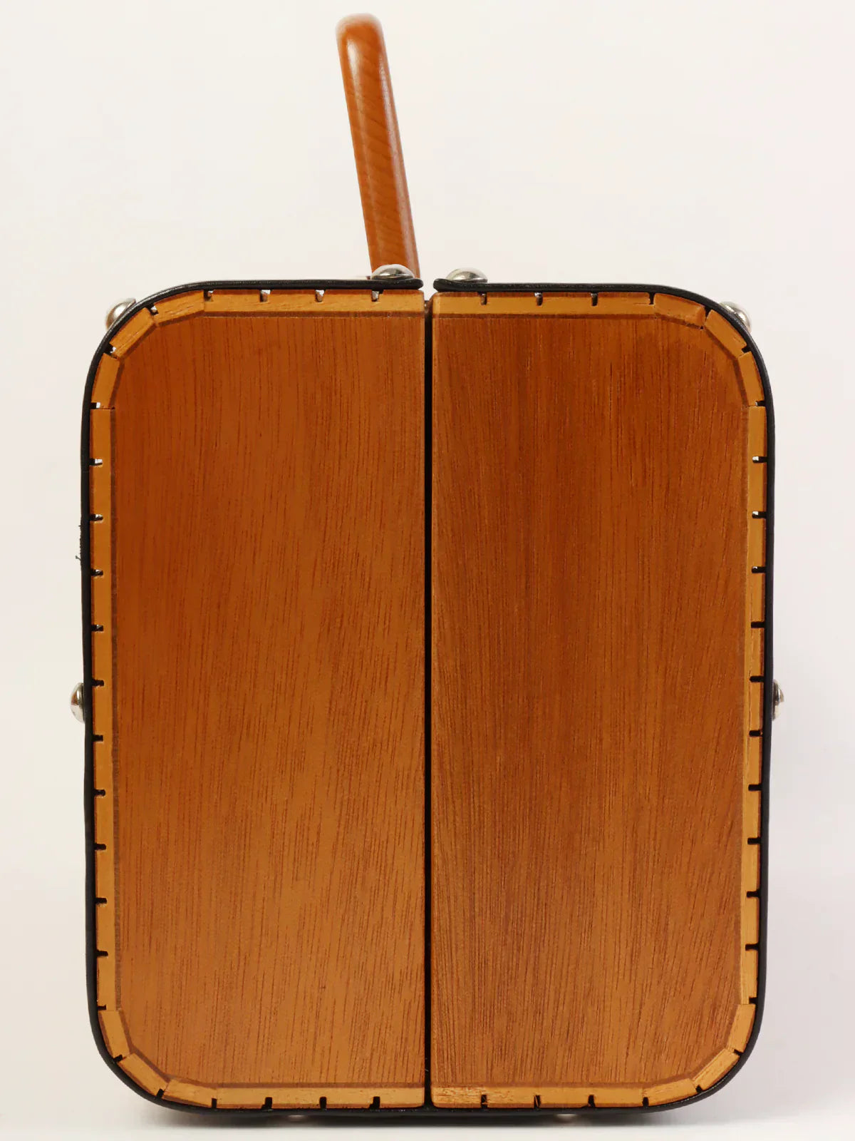 CHANEL Around 1995 Made Wood Cc Mark Logo Vanity Brown
