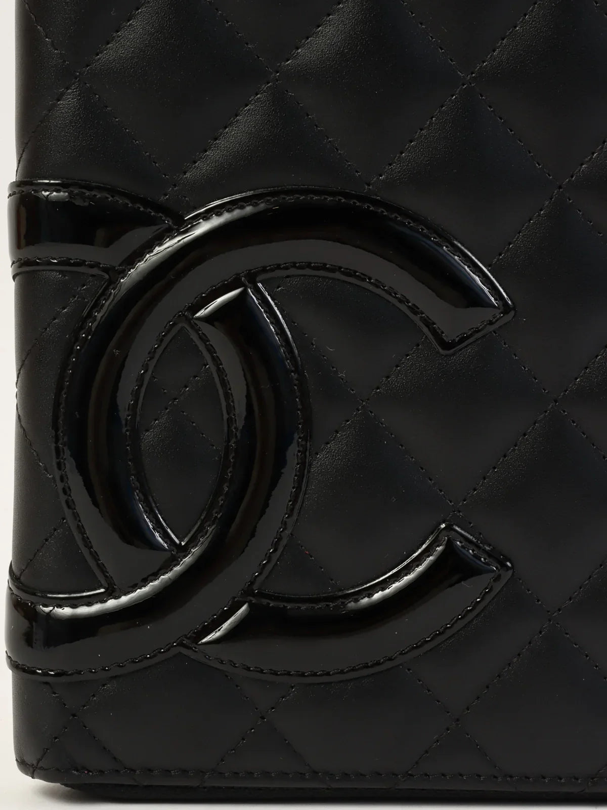 CHANEL Around 2012 Made Cambon Long Wallet Black