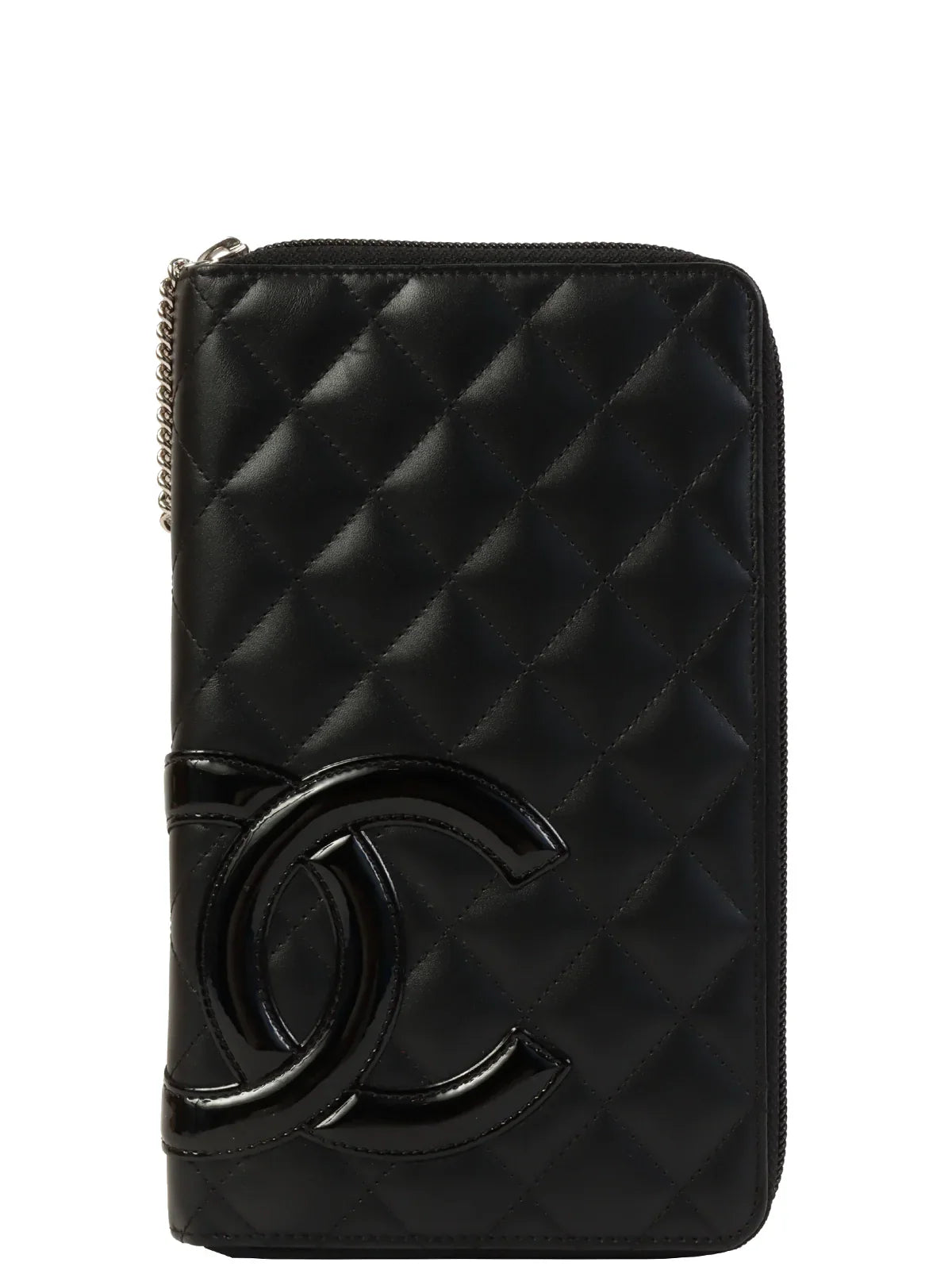 CHANEL Around 2012 Made Cambon Long Wallet Black