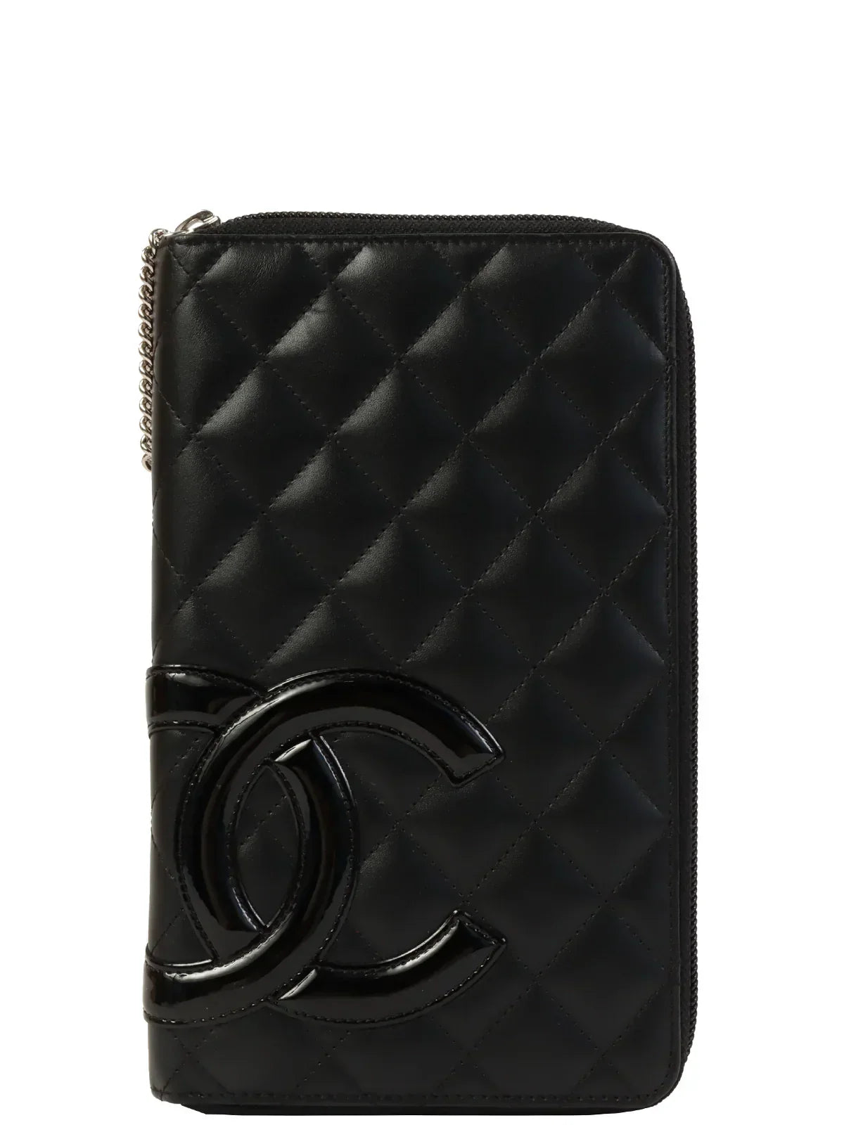 CHANEL Around 2012 Made Cambon Long Wallet Black