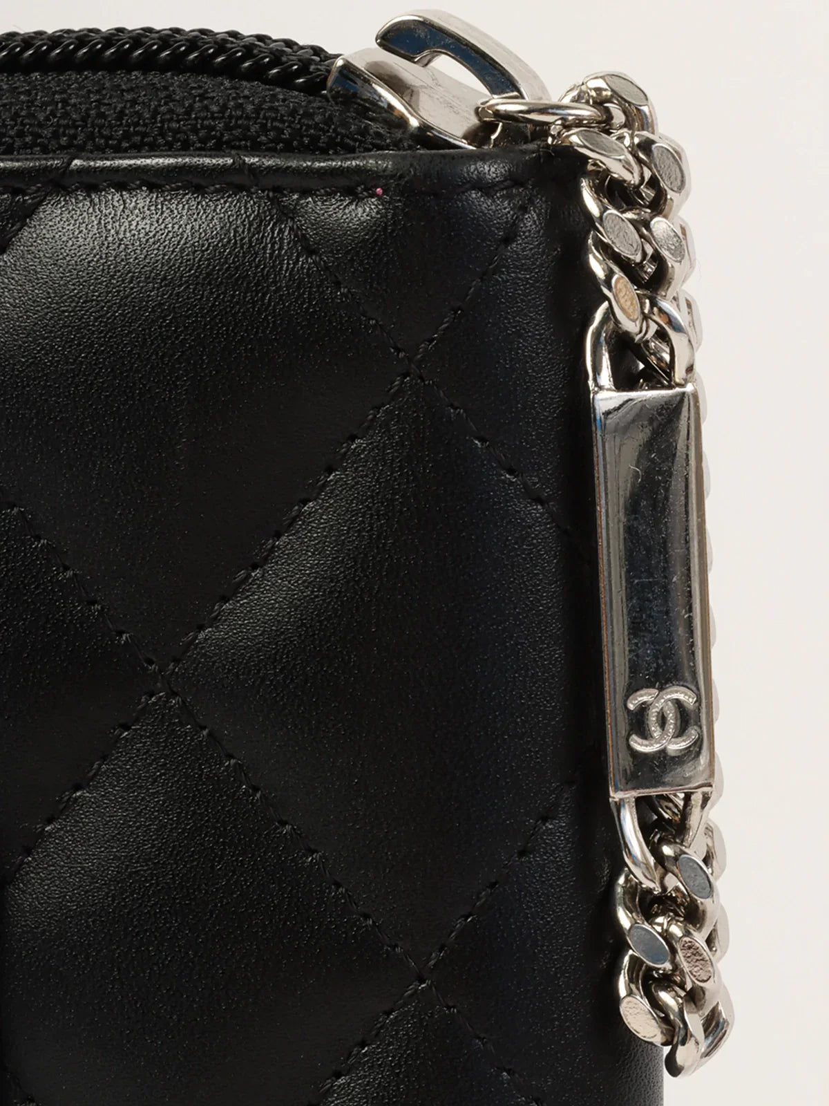 CHANEL Around 2012 Made Cambon Long Wallet Black