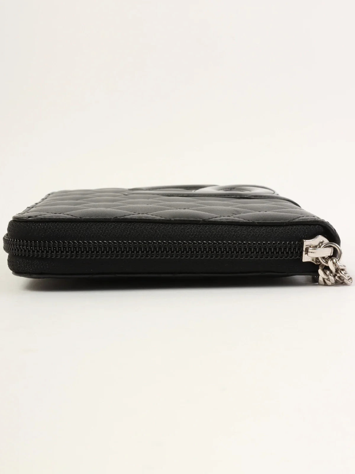 CHANEL Around 2012 Made Cambon Long Wallet Black