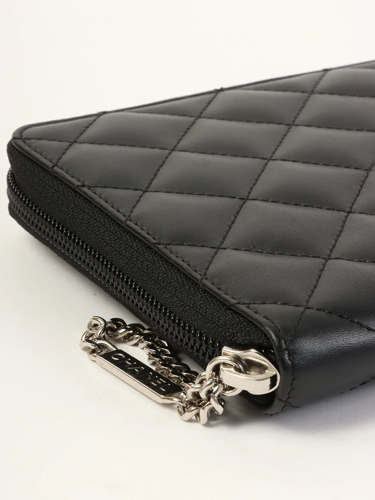 CHANEL Around 2012 Made Cambon Long Wallet Black