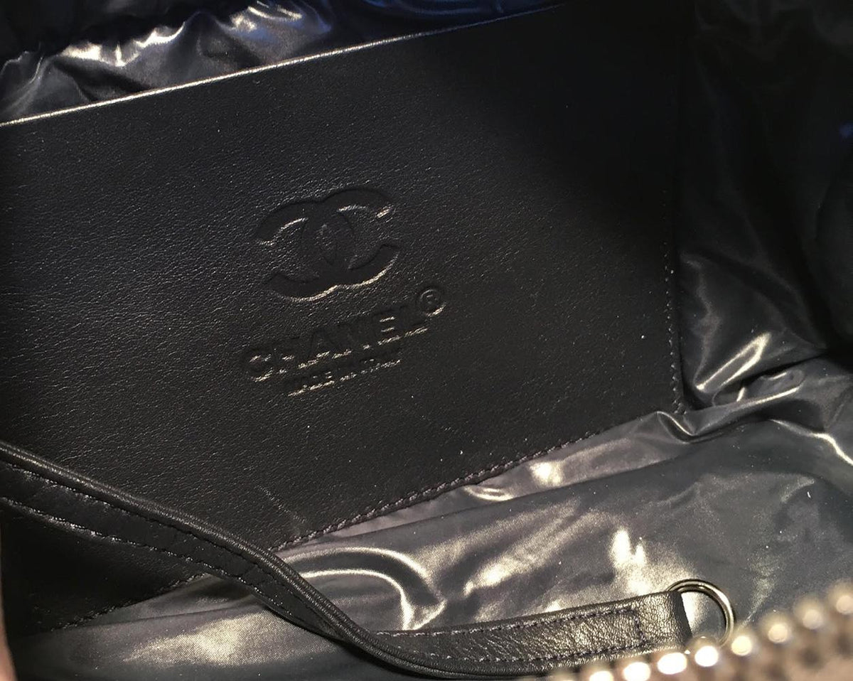 Top Quality Chanel Grey Quilted Nylon Travel Accessories Cosmetic Pouch