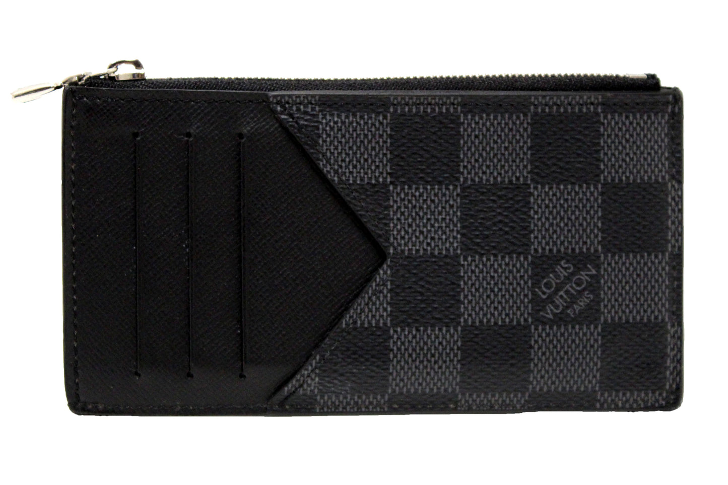 Louis Vuitton Damier Graphite Canvas Coin Card Holder | Italystation.com - Shop Now at italystation.com