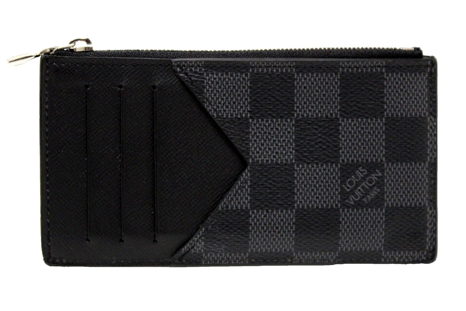 Louis Vuitton Damier Graphite Canvas Coin Card Holder | Italystation.com - Shop Now at italystation.com