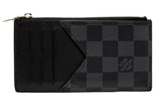 Louis Vuitton Damier Graphite Canvas Coin Card Holder | Italystation.com - Shop Now at italystation.com