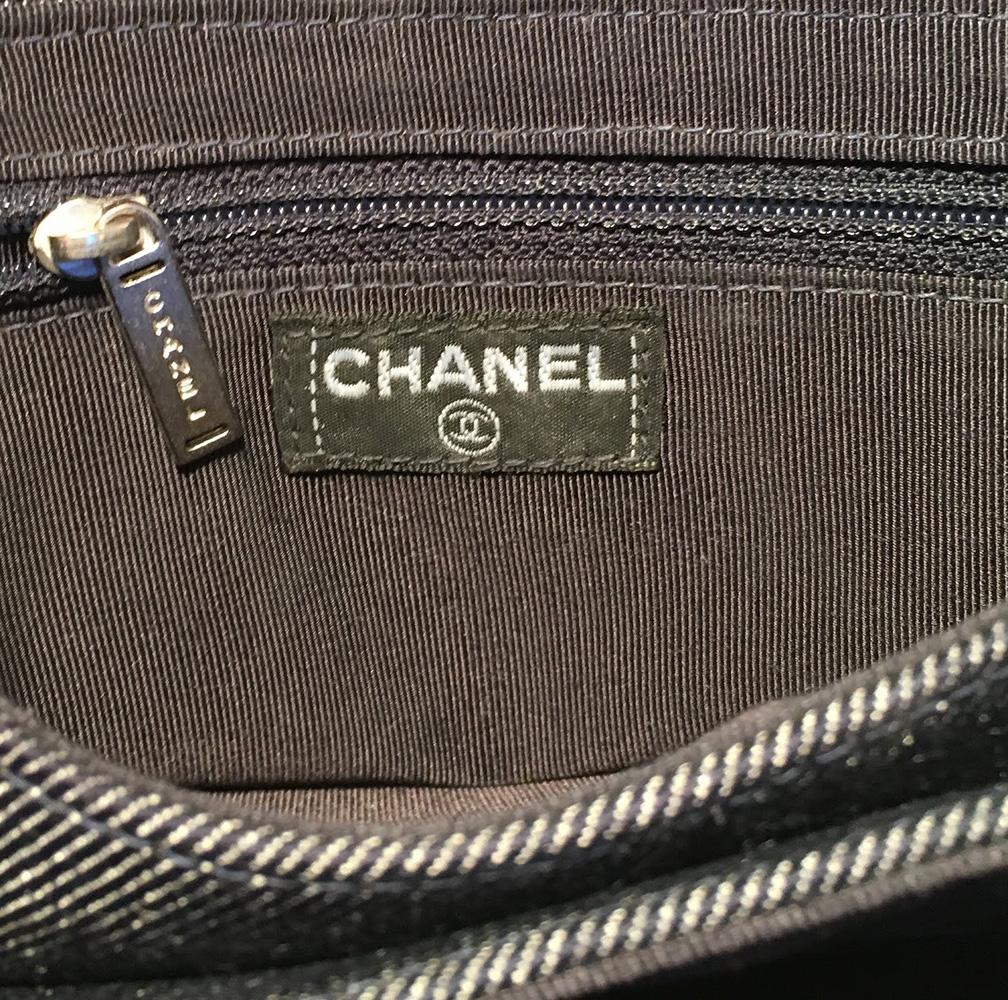 CHANEL Square Quilted Denim Convertible Bum Bag Waist Pouch Clutch Shoulder Bag