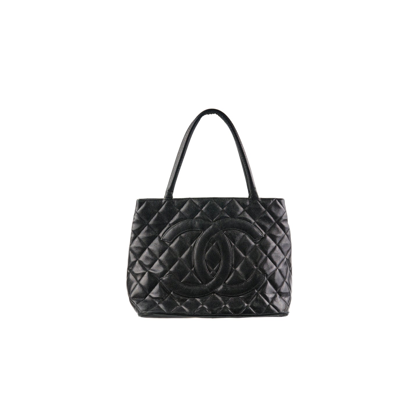 Chanel Medallion Caviar Tote Black