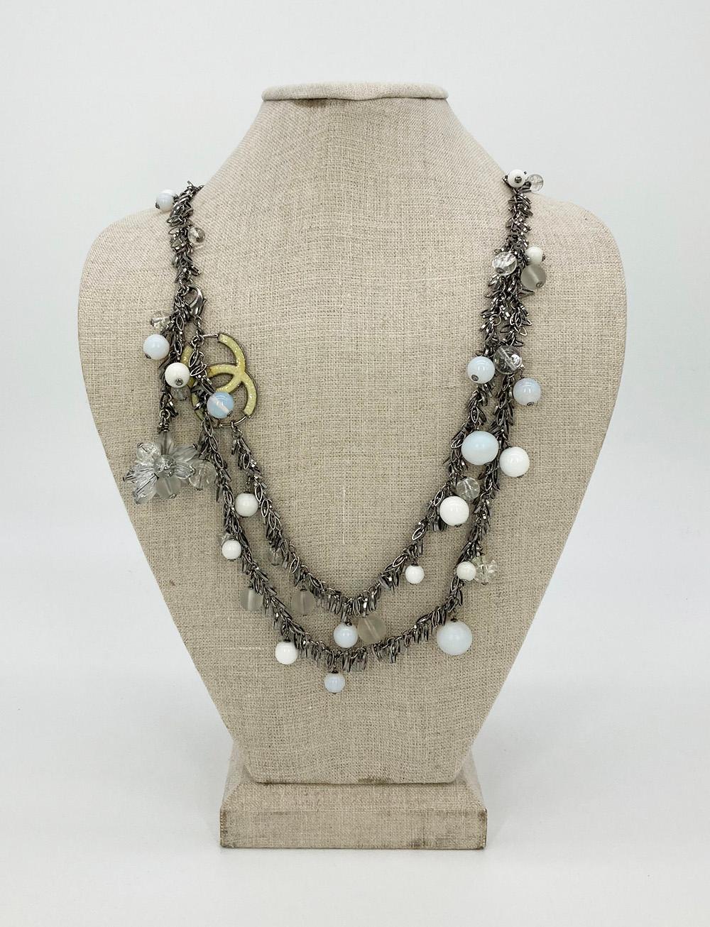 CHANEL Beaded Fringe Belt Necklace